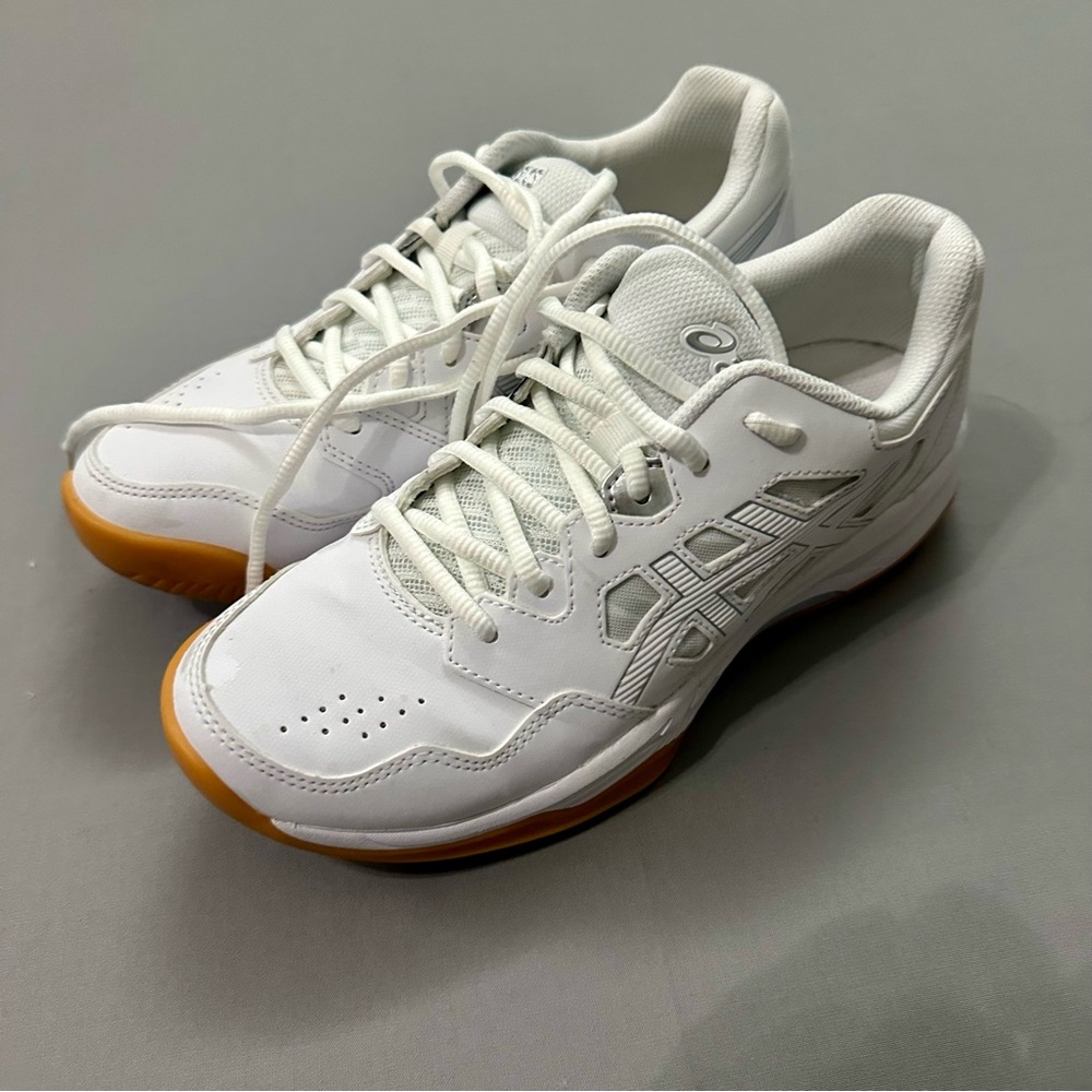 Asics White and Tan Sneakers